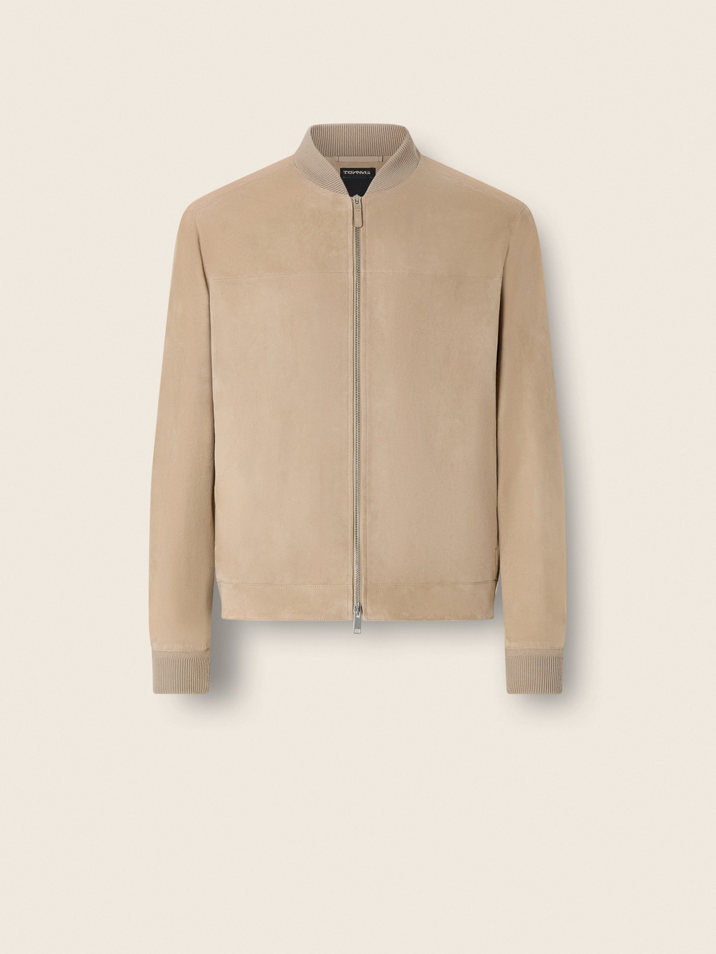 Leather Bomber Light Taupe