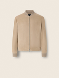 Leather Bomber Light Taupe
