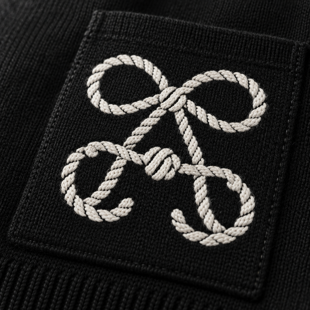 Sweater in Cotton Blend Black