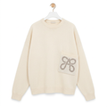 Sweater in Cotton Blend Off White